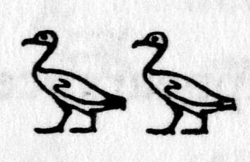 Hieroglyph tagged as: bird,geese,goose